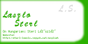 laszlo sterl business card